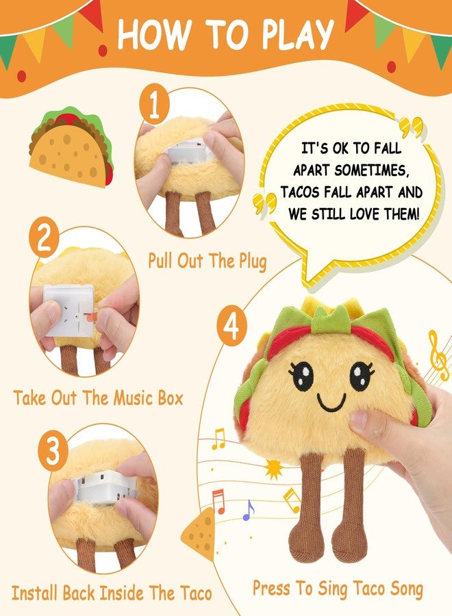 A AIFAMY Taco Stuffed Toy with Sound, Stuffed Food Plush for Emotional Daily Support, Fun Gag Gift Positivity Idea for Birthday Coworker Office Christmas - Image 3